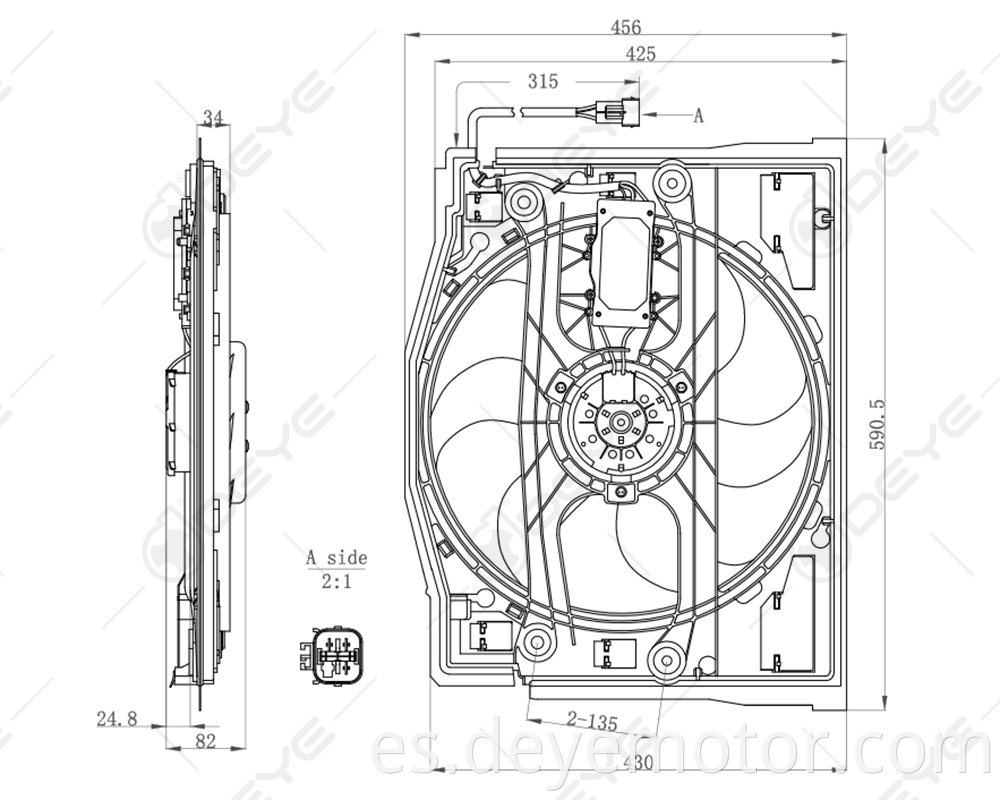 64546988913 64546905076 64548369800 ventilador de refrigeración del radiador eléctrico para BMW 3